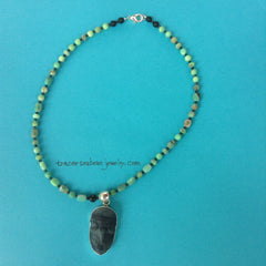 Black onyx tiki necklace