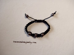 Fresh Water Pearl Black Macramé Bracelet