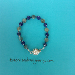 Lapis and labradorite bracelet