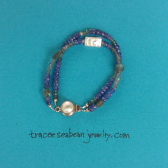 Tanzanite and labradorite bracelet