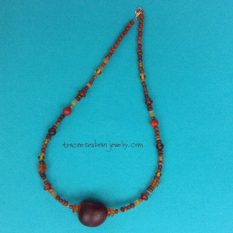 Amber Sea purse necklace